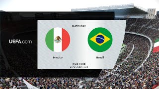 Mexico vs Brazil  International Friendly  PES 2021 [upl. by Artep]