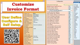 Self Configure amp Setup Invoice  Print E Invoice with QR Code Setup  Customize Half Page Invoice [upl. by Malina96]