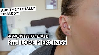 2nd Lobe Piercing Update 4 Month Update [upl. by Hildie]