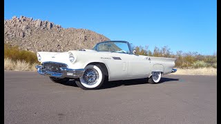 1957 Ford Thunderbird T Bird Convertible E Code 312 Engine amp Ride on My Car Story with Lou Costabile [upl. by Aillemac]