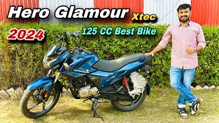 hero glamour 2024 model glamour xtec 125 Bs7 bluetooth map latest review mileage price commuter [upl. by Krishnah321]