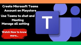 Microsoft Teams account kaise banaye  How to create microsoft team account  Teams meeting [upl. by Tiras144]