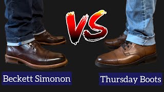 BECKETT SIMONON VS THURSDAY BOOTS  BEST BOOTS UNDER 200  BOOTS SEASON [upl. by Joselow]