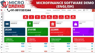 Microfinance software demo in English  MicroMuneem Best Microfinance Software for Loan Management [upl. by Aiht]