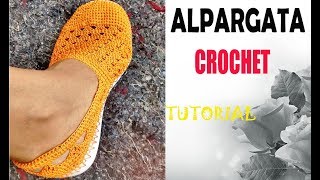 ALPARGATAS TEJIDAS A CROCHET PARA DAMA👢 [upl. by Sateia]