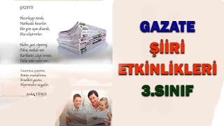 Gazete Şiiri Etkinlikleri ve Cevapları 3Sınıf Meb [upl. by Genia]