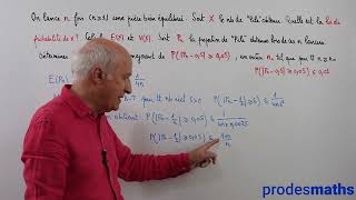 Terminale  Probabilités Inégalité de BienayméTchebychev Exercices [upl. by Pulchia680]