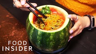 Noodles Served In Watermelon Broth Are Perfect For Summer [upl. by Dihsar]