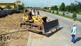 Starting a New Project Fully video Dump truck 255ton pour Soil push with bulldozer komatsu D58E [upl. by Sherrard]