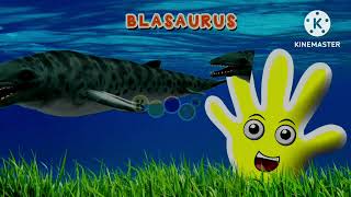 3D Dinosaur Sea Animation Finger Family Nursery Rhymes By KidsW in Pitch Black [upl. by Carvey]