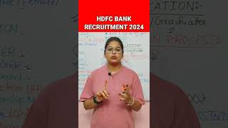 HDFC Bank New Recruitment 2024  hdfc bank hdfcbank [upl. by Lipps]