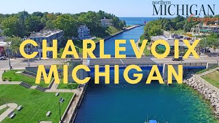 Northern Michigan Escapes Drone Tour of Charlevoix [upl. by Nika]