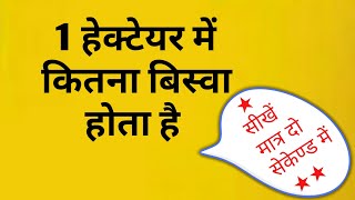 एक हेक्टेयर में कितना बिस्वा होता है  hectare se biswa kaise nikale  ek hectare kitna hota hai [upl. by Melinda]