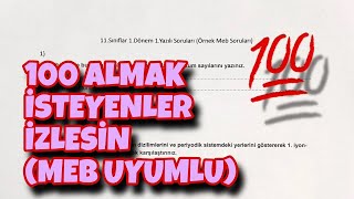 11Sınıf Kimya 1Dönem 1Yazılı [upl. by Silvie]