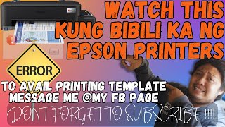 MGA ERRORS NA NAEXPERIENCE KO WATCH THIS IF BIBILI KA NG EPSON PRINTER  COMMENT YOUR EXPERIENCE DIN [upl. by Notsek]