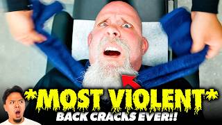 MOST VIOLENT BACK CRACKS IVE GIVEN 😱😭  Asmr Chiropractic Crunchy Back Pain  Dr Tubio [upl. by Jadda]