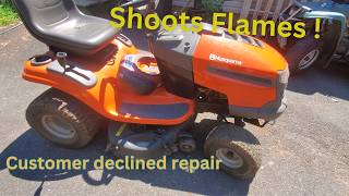 Husqvarna Mower Backfiring Repair Attempt Part 1 [upl. by Greer]