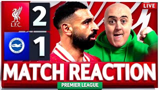 LIVERPOOL 21 BRIGHTON TOP OF THE LEAGUE Craigs LIVE Match Reaction [upl. by Rihsab]