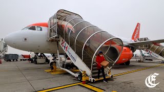 TRIP REPORT  EASYJET A319111  Palermo Punta Raisi  Milan Malpensa 560 miles into Italy [upl. by Ocnarfnaig]