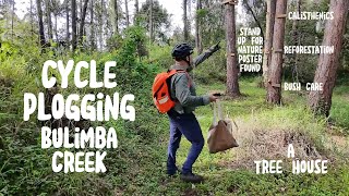 Bulimba Creek Bike Plogging [upl. by Yuu]