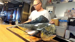 Monster Dolphin Fish Fillet SkillsMAHI MAHI FISH  Taiwanese Street Food鬼頭刀 [upl. by Tiphani]