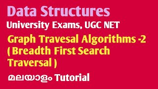 Breadth First SearchBFS Graph Traversal Data Structures  Malayalam [upl. by Armington]