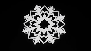 How to Make an Easy Paper Cutting Snowflake  Christmas Mandala Paper Art  Window Decoration [upl. by Ahselef477]