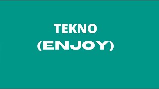 TEKNO  ENJOY PAROLES LYRICS [upl. by Ecirb]