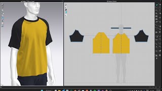 Drafting Raglan TShirt Marvelous Designer Clo [upl. by Carbone308]