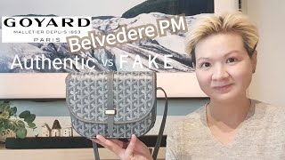 GOYARD Belvedere PM Authentic vs FAKE จุดสังเกตกระเป๋าของแท้ ep52  nanni มีอะไร [upl. by Tonie]