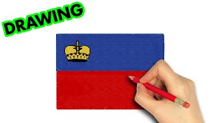 how to draw Liechtenstein flag  Art therapy [upl. by Onilatac]