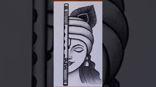 Shri krishna drawing [upl. by Norrej495]