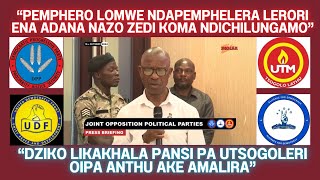 KOMA ABALE ILI NDI PEMPHERO LA MTUNDU WANJI KWACHEMA KU PRESS BRIEFING YA DPP UTM AND AFFORD LERO [upl. by Adnawat809]