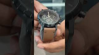 Unboxing Fastrack Mens Watch Black Dial Brown leather strap Multi Function fastrack shorts watch [upl. by Free499]