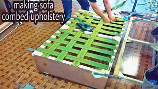 diy sofa comebed 2 seater architect design sofa upholstery tutorial [upl. by Ayram938]