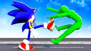 SONIC Fights Dynamic AI Ragdolls  Overgrowth Mods Gameplay [upl. by Cilla]