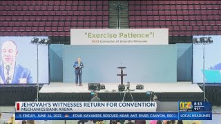 Jehovahs Witnesses return for convention [upl. by Ydisahc886]