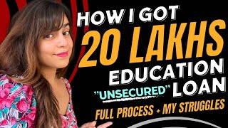 EDUCATION LOAN FOR CANADA🇨🇦WITHOUT COLLATERAL🚫 How I Got 20 Lakhs student loan  Manvi Gangwani [upl. by Nadiya383]