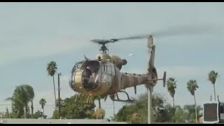 HELIEXPO 2024 GAZELLE SA341 flight through Disneyland TFR into HAI Startup Flight Landing [upl. by Cassi]