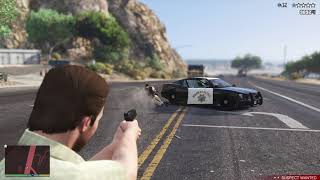 GTA 5  Traffic Stop Shootout  Six Star Escape [upl. by Ariday]