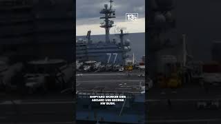 Civilian worker dies aboard USS George HW Bush CVN 77 shorts [upl. by Harlen18]