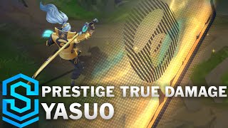 Prestige True Damage Yasuo Skin Spotlight  PreRelease  League of Legends [upl. by Raney982]