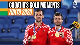 🇭🇷 🥇 Croatias gold medal moments at Tokyo2020  Anthems [upl. by Yaned]