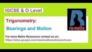 IGCSE Maths Trigonometry amp Bearings [upl. by Shaina]