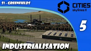 Cest lheure dindustrialiser Greenfields  5  Cities Skylines 2  FR [upl. by Nemajneb704]