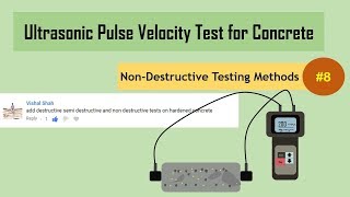 Ultrasonic Pulse Velocity Test for Concrete  NonDestructive Testing Methods NDT 8 [upl. by Kori]