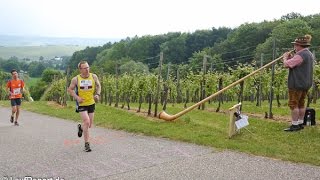 15 Trollinger Marathon 2015  aus Läuferperspektive  Minute 0800 Alphorn Haigern [upl. by Annirac462]