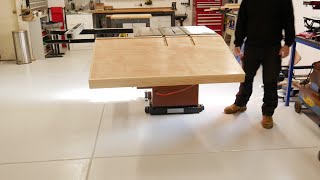 Folding outfeed table for a table saw POP UP  Easy set up [upl. by Tsuda]