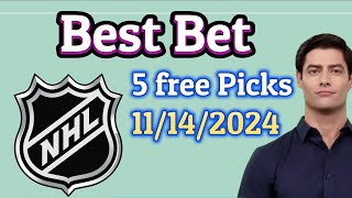 quot🔥 5 MustSee NHL Picks for 111424 [upl. by Nedrah]