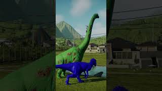 Indominus Rex vs Brachiosaurus amp Spinosaurus shorts dinosaur jurassicworld [upl. by Yrrah]